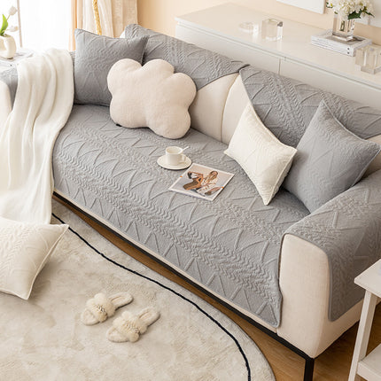 Cotton geometric quilted sofa slipcovers couch cover non-slip sofa seat cover for dog, armrest back sofa chair furniture protection cover
