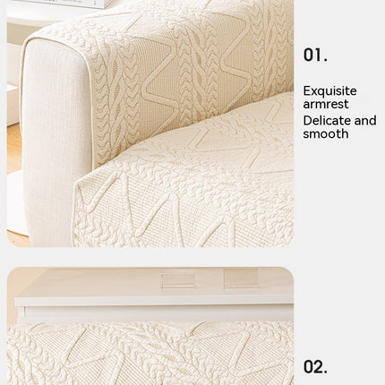 Cotton geometric quilted sofa slipcovers couch cover non-slip sofa seat cover for dog, armrest back sofa chair furniture protection cover