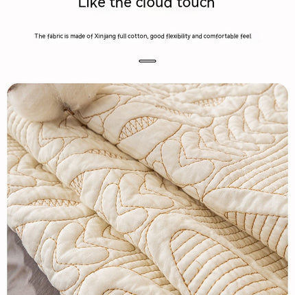 Cotton geometric quilted sofa slipcovers couch cover non-slip sofa seat cover for dog, armrest back sofa chair furniture protection cover