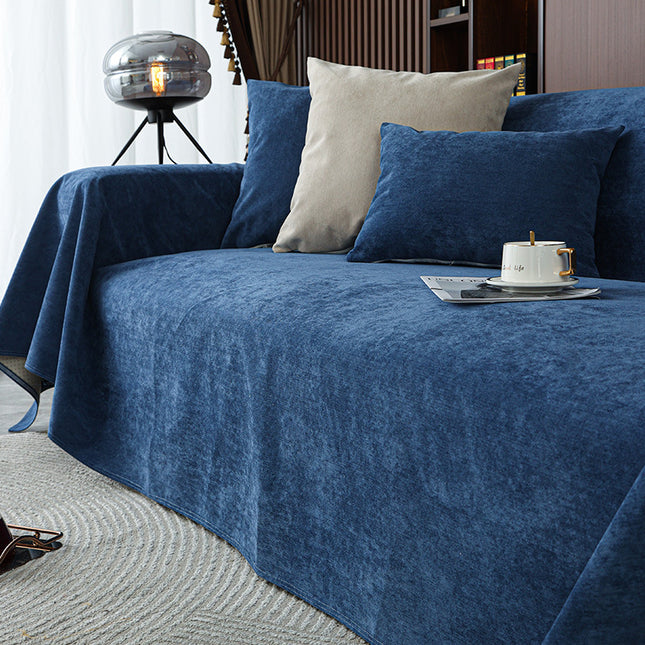 Sofa Seat Cover Solid Color Sofa Protector Soft Smooth Couch Cover Washable Non-Slip Furniture Protector