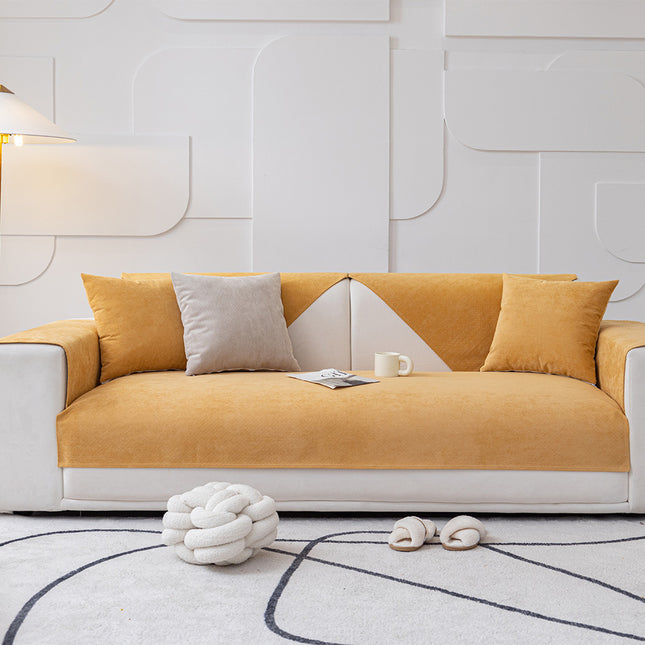 Solid Color Armless Sofa Slipcovers Polyester Spandex Stretch Couch Cover Sofa Seat Cover Stretch Sofa Protector