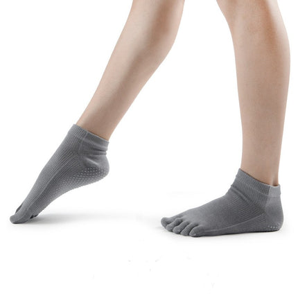Women's  Comfortable Yoga Pilates Barre  Full Toe Grip Socks with Non-Slip Non-Skid Gel Bottom