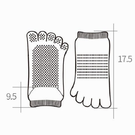 Women's  Comfortable Yoga Pilates Barre  Full Toe Grip Socks with Non-Slip Non-Skid Gel Bottom