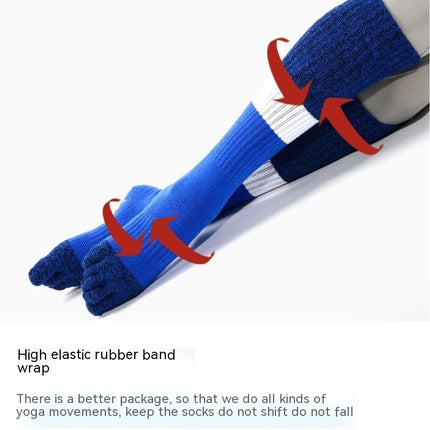 Knee High Thigh Five Finger Socks Toe Split Cotton Thigh High Socks Fitness Running Sports Socks