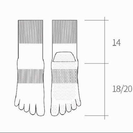 10 Pairs Yoga Socks Non Slip Skid Pilates Barre Grip Socks With Toes Cotton For Women Men