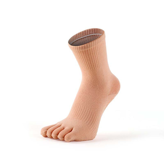 10 Pairs Yoga Socks Non Slip Skid Pilates Barre Grip Socks With Toes Cotton For Women Men