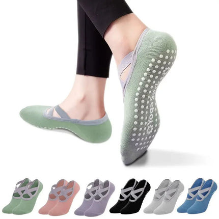 Women's Padded Cushioned Non-Slip Anti-Slip Grips Yoga Pilates Ballet Barre Socks