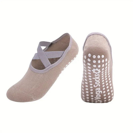 Women's Padded Cushioned Non-Slip Anti-Slip Grips Yoga Pilates Ballet Barre Socks