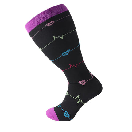 Men's and Women's Wide Calf Plus Size Compression Socks--Extra Wide Calf Knee Support Socks
