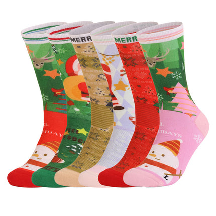 Christmas Socks Women's Thickened Warm Mid-calf Socks Comfortable And Soft Winter Sports Socks