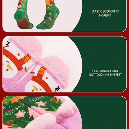 Christmas Socks Women's Thickened Warm Mid-calf Socks Comfortable And Soft Winter Sports Socks