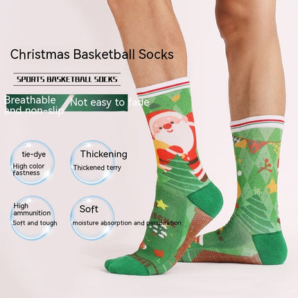 Christmas Socks Women's Thickened Warm Mid-calf Socks Comfortable And Soft Winter Sports Socks