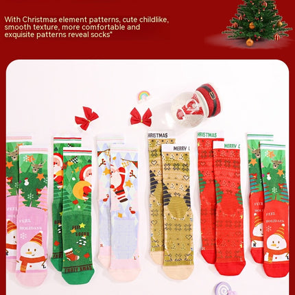Christmas Socks Women's Thickened Warm Mid-calf Socks Comfortable And Soft Winter Sports Socks