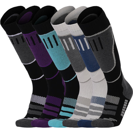 Women's Ski Socks Men's Compression Tall Ski Socks Winter Outdoor Sports Warm Socks