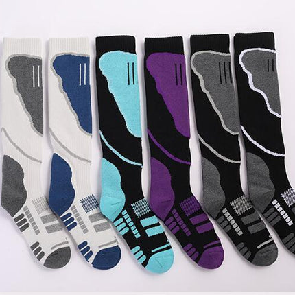 Women's Ski Socks Men's Compression Tall Ski Socks Winter Outdoor Sports Warm Socks