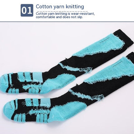 Women's Ski Socks Men's Compression Tall Ski Socks Winter Outdoor Sports Warm Socks