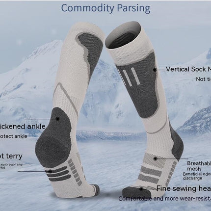 Women's Ski Socks Men's Compression Tall Ski Socks Winter Outdoor Sports Warm Socks