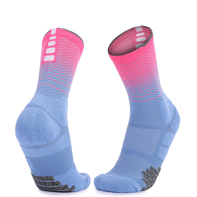Sports Mid Calf Socks Thickened Protection Sports Cushioning Basketball Soccer Compression Socks