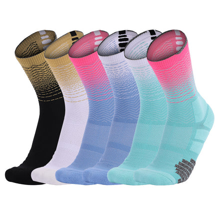 Sports Mid Calf Socks Thickened Protection Sports Cushioning Basketball Soccer Compression Socks
