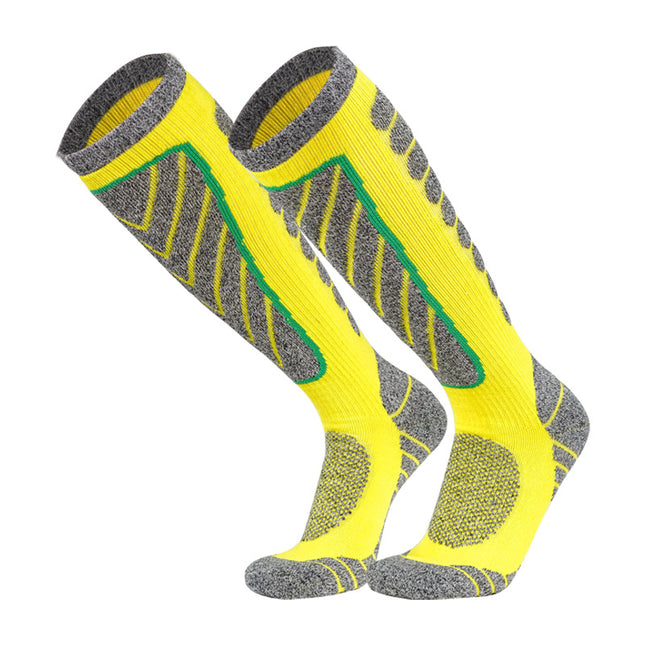 Sports Tall Compression Socks Thickened Terry Ski Sports Cushioning Compression Socks-A