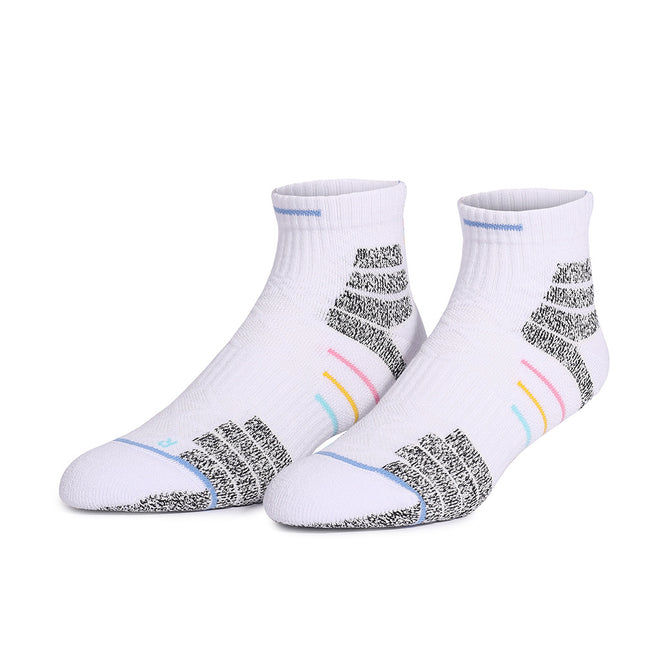 Men's Athletic Crew Socks Thick Protective Sport Cushion Elite Basketball Soccer Compression-A