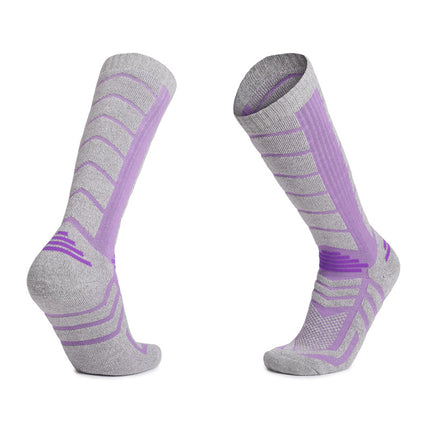 Men's and Women's Merino Wool Ski Warm Thickened Knee High Socks Cold Weather Sports Socks