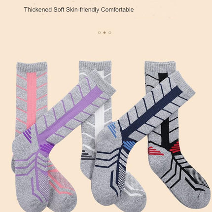 Men's and Women's Merino Wool Ski Warm Thickened Knee High Socks Cold Weather Sports Socks