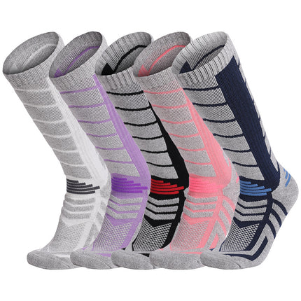 Men's and Women's Merino Wool Ski Warm Thickened Knee High Socks Cold Weather Sports Socks