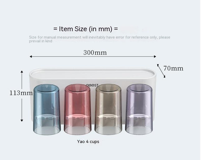 Toothbrush Holder Wall Mounted,  Large Capacity Tray Storage Rack Brush Slots Cosmetic Drawer
