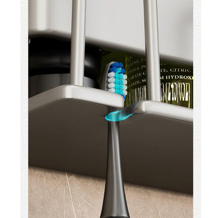 Toothbrush Holder Aluminum Wall Mounted No Drilling Bathroom Organizer for Bathrooms