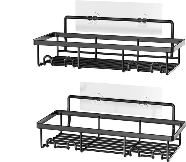 Rustproof Stainless Steel Wall Mounted Bathroom Organizer ,No Drilling