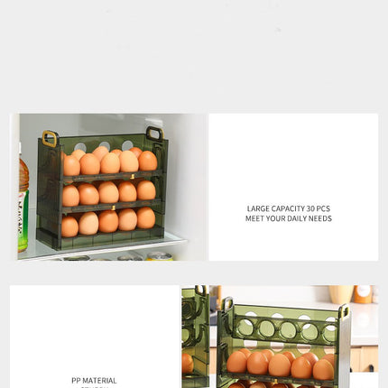 Egg Organizer for Refrigerator Door Storage Plastic Egg Organization Shelf