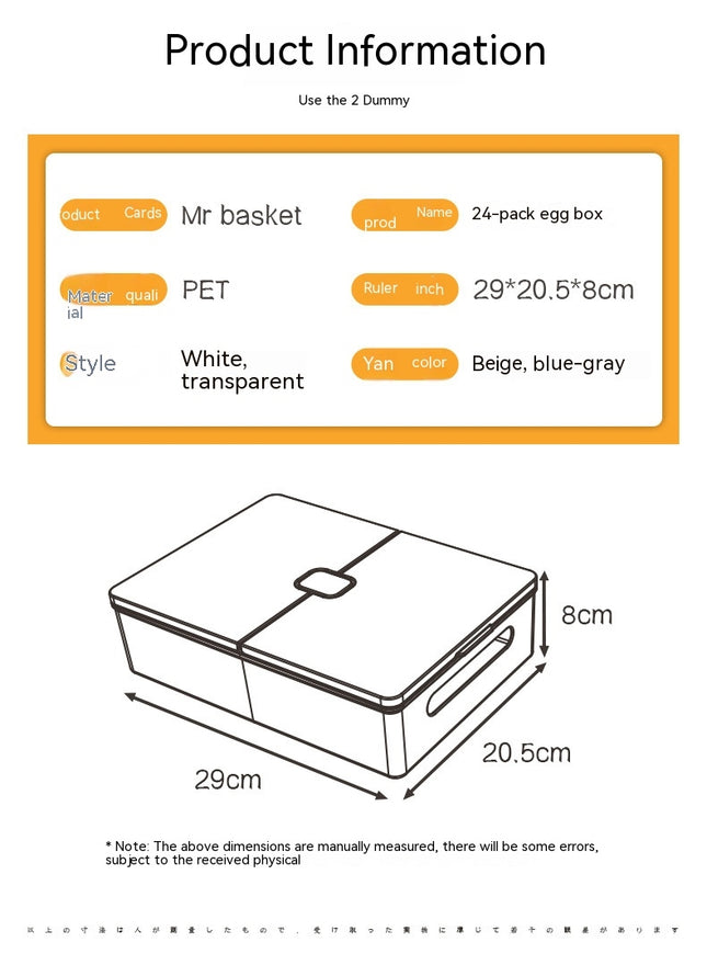 Fridge Egg Holder and Storage Containers, Fridge Fresh Egg Storage Box Egg Containers
