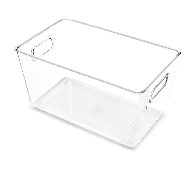 Stackable Refrigerator Organizer Bins Pull Out Drawers with Handles food Saver