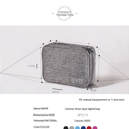 Multi-functional Travel Cable Organizer Bag Pouch Portable Waterproof Storage Bag