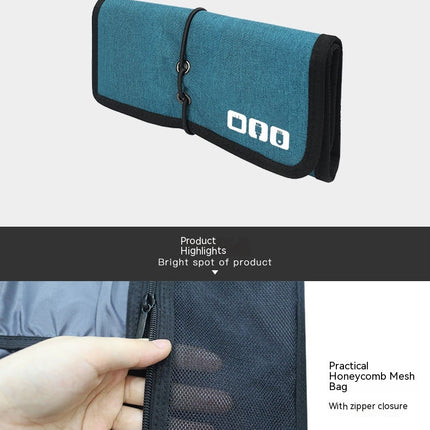 Electronic Data Cable Bag Foldable Water Resistant Tote Bag Pouch Cell Phone Travel