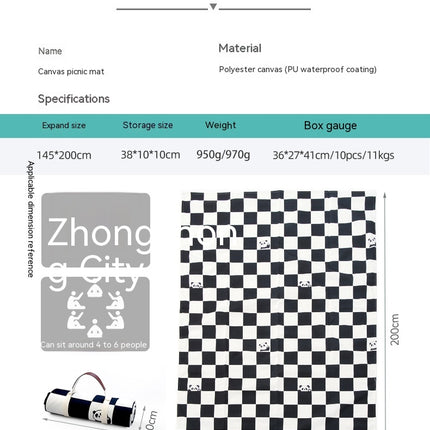Portable Picnic Mat - Soft Waterproof Outdoor Camping Mat