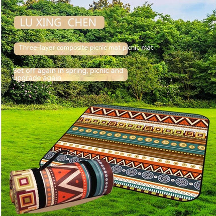 Extra Large Picnic Blanket Waterproof Camping Mat Rug national style Outdoor Mat