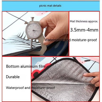 Ethnic Style Moisture-proof Mat Thickened Aluminum Film Lawn Camping Picnic Mat