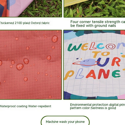 Camping Mat Extra Large Picnic on Grass Picnic Blankets Camping Mat brightly colored Picnic Mat