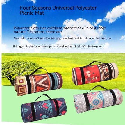 Ethnic Style Large Picnic Blanket Outdoor Waterproof Camping Mat Beach Mat
