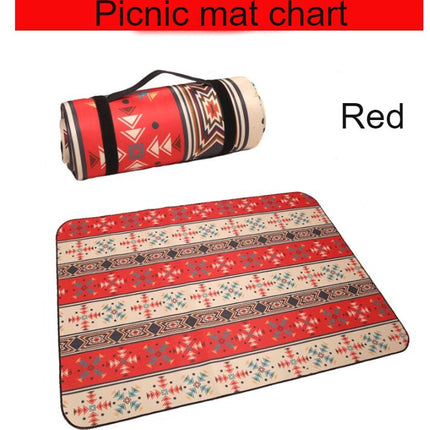 Ethnic Style Large Picnic Blanket Outdoor Waterproof Camping Mat Beach Mat