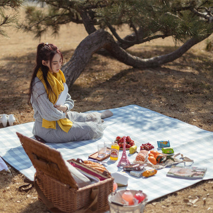 Large Plaid Picnic Blanket Waterproof Camping Mat Portable Outdoor Beach Mat