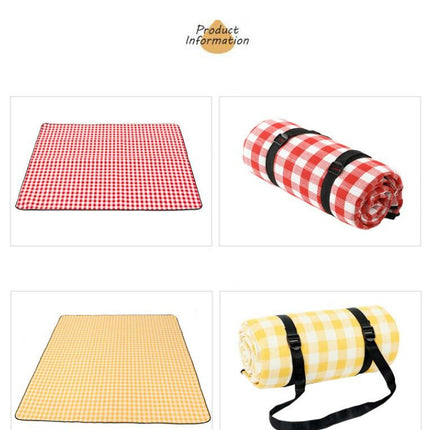 Large Plaid Picnic Blanket Waterproof Camping Mat Portable Outdoor Beach Mat