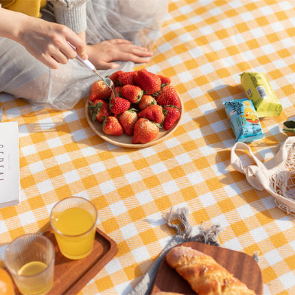 Large Plaid Picnic Blanket Waterproof Camping Mat Portable Outdoor Beach Mat