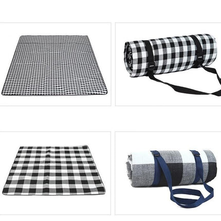 Large Plaid Picnic Blanket Waterproof Camping Mat Portable Outdoor Beach Mat