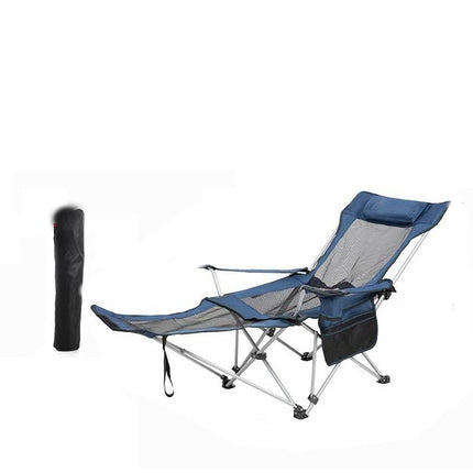 Camping Lounge Chair, Portable Reclining Camping Chair, Folding Camping Chair Mesh Recliner