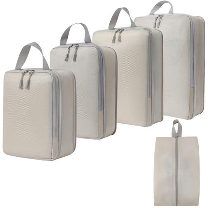 Compression Packing Cubes for Suitcases Set,Mesh Expandable Set Travel Packing Organizers Bags