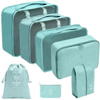 Seven piece set of lake blue