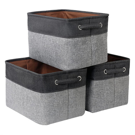 Fabric Storage Bins, Large Storage Baskets with Handles, Foldable Linen Cloth Storage Baskets